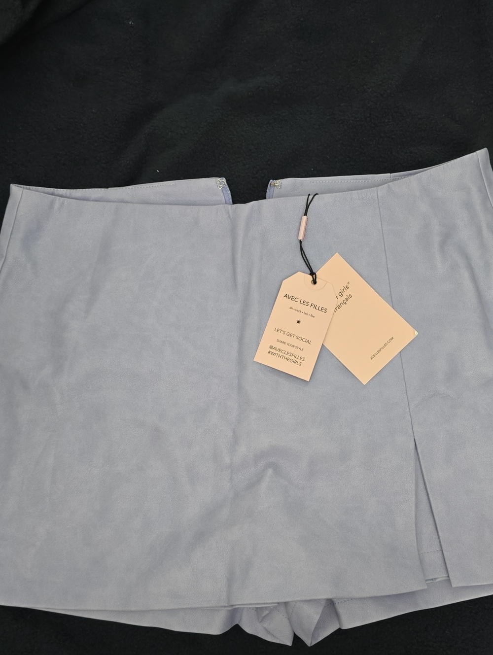 Purple Faux Leather Mini Skirt